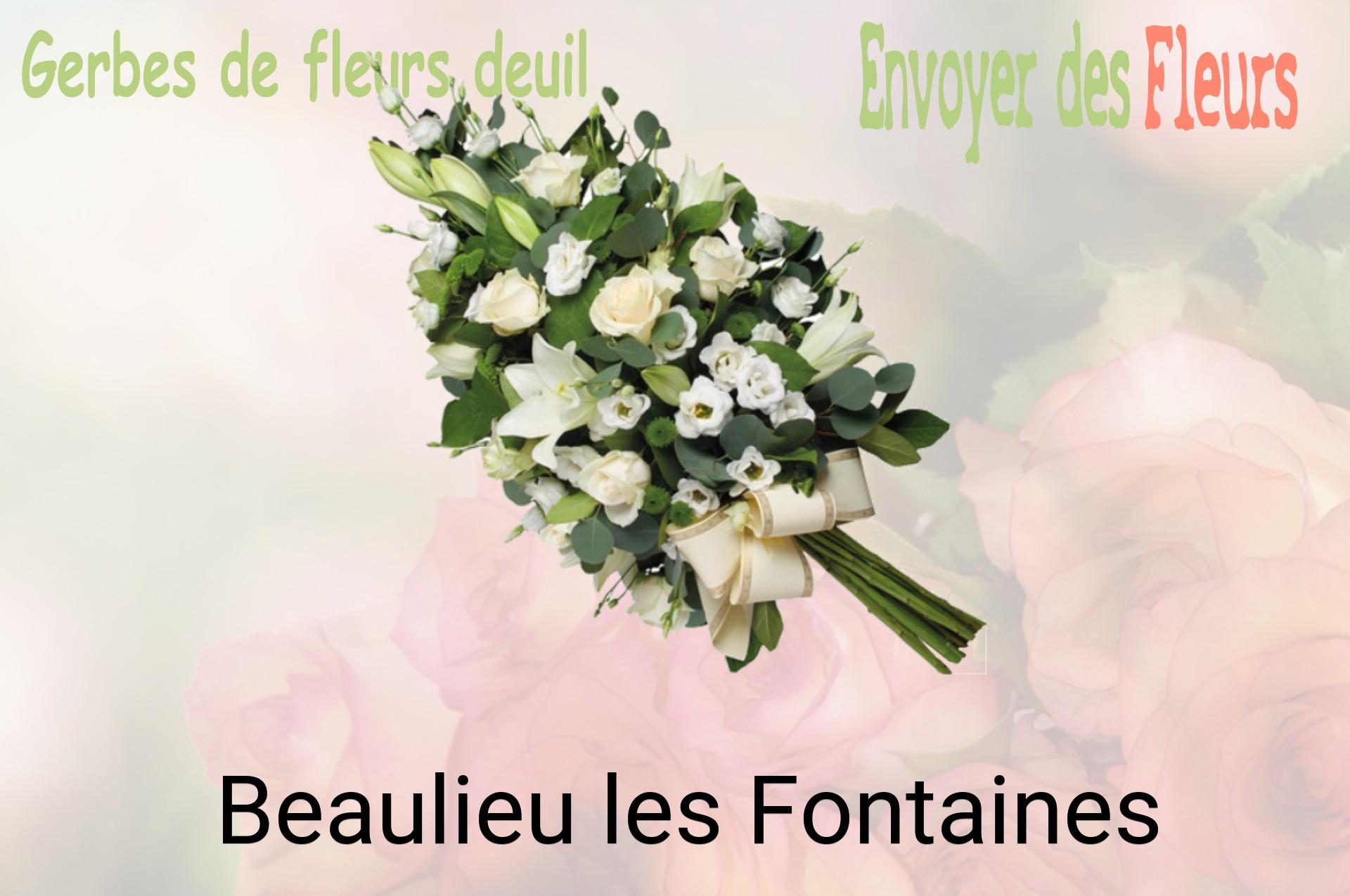 Gerbe de fleurs de deuil livrée à Beaulieu-les-Fontaines